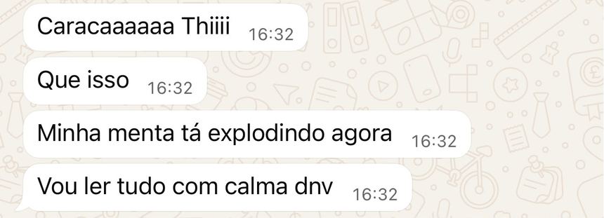 Conversa no WhatsApp: Leu e virou a chave na hora